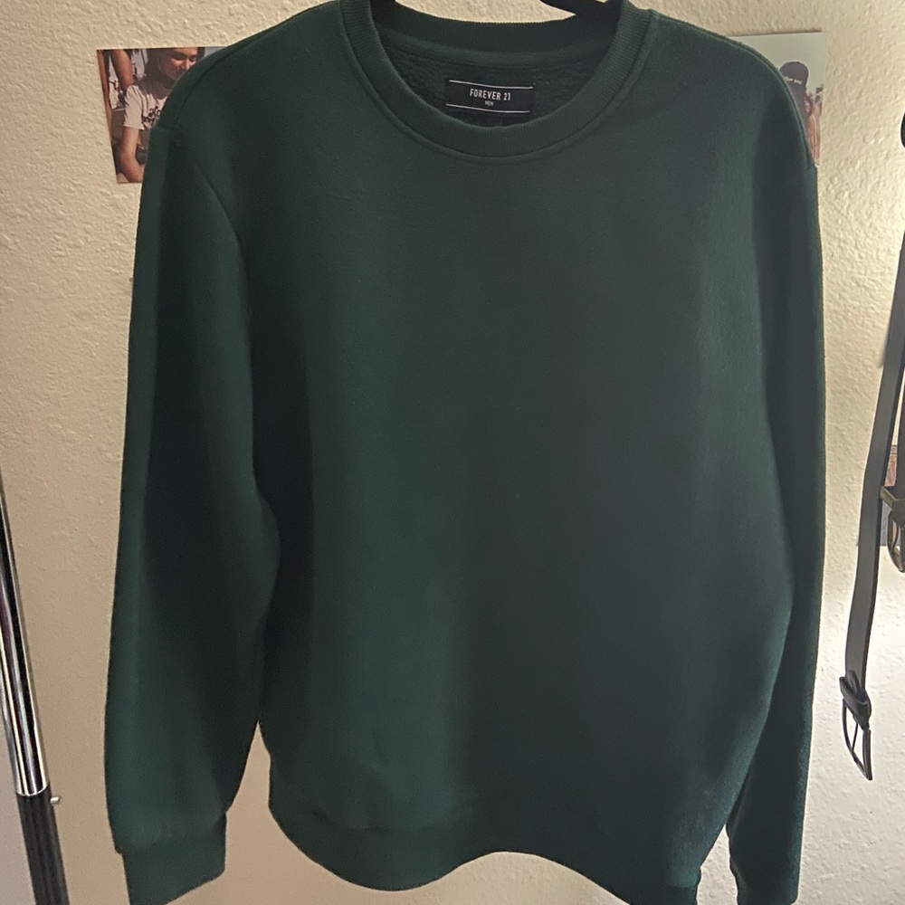 Forest green crew neck